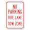 Signmission No Parking Fire Lane Tow Zone K-1645 Heavy-Gauge Aluminum Sign, 12" x 18", A-1218-23733 A-1218-23733 - alternate 1